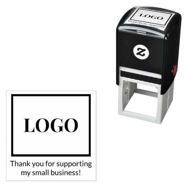 Thank You For Supporting My Small Business Logo Self-inking Stamp (In Situ)