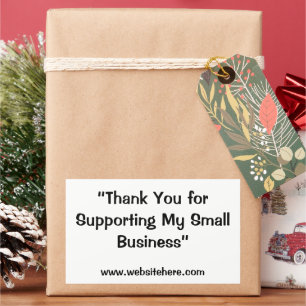 “Thank You for Supporting My Small Business” Rectangular Sticker