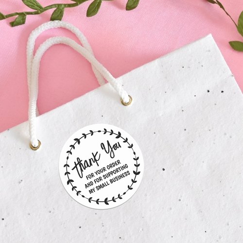 Thank You For Supporting my Vegan Small Business  Classic Round Sticker