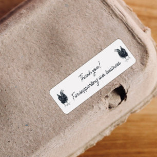 Thank You For Supporting Our Business Egg Carton Label