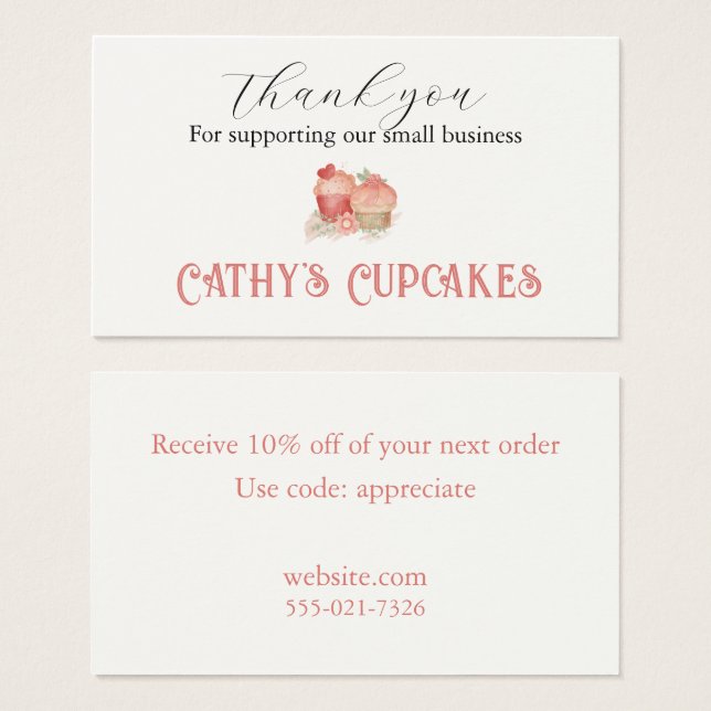 Thank you for supporting our small business (Front & Back)