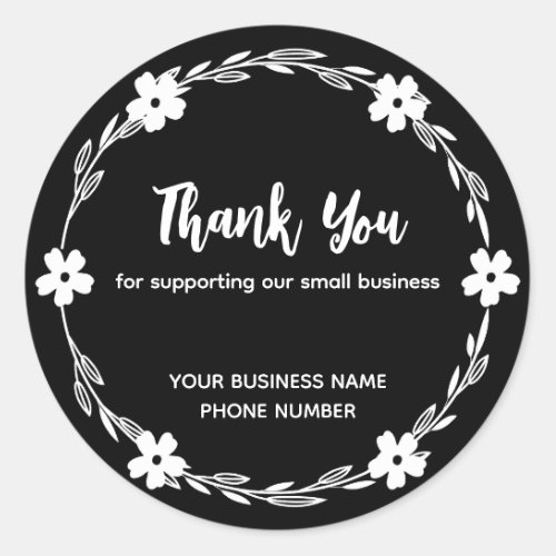 Thank you for supporting our small business classic round sticker