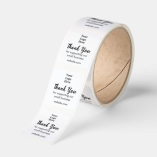Thank You for Supporting Our Small Business & Logo Square Sticker