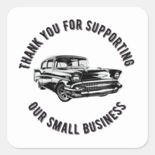 THANK YOU FOR SUPPORTING OUR SMALL BUSINESSS SQUA SQUARE STICKER