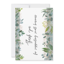 Thank you for supporting small business