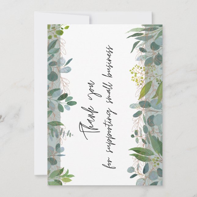 Thank you for supporting small business  (Front)