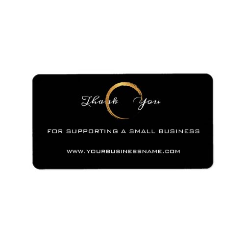 Thank You For Supporting Small Business Black Gold Label