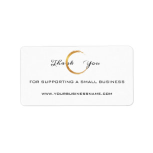 Thank You For Supporting Small Business BlackWhite Label