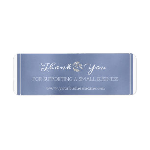 Thank You For Supporting Small Business Blue Navy Label