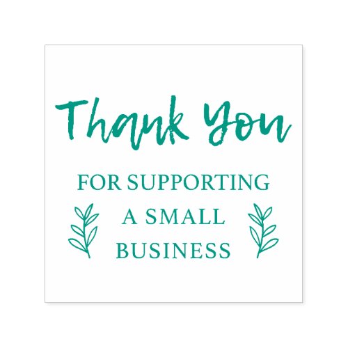 Thank You For Supporting Small Business Foliage Self_inking Stamp