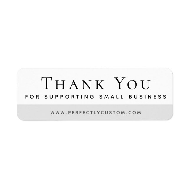 Thank you for supporting small business label (Front)