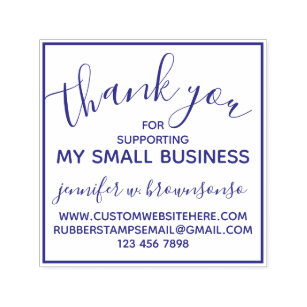 Thank you for supporting small business logo self-inking stamp