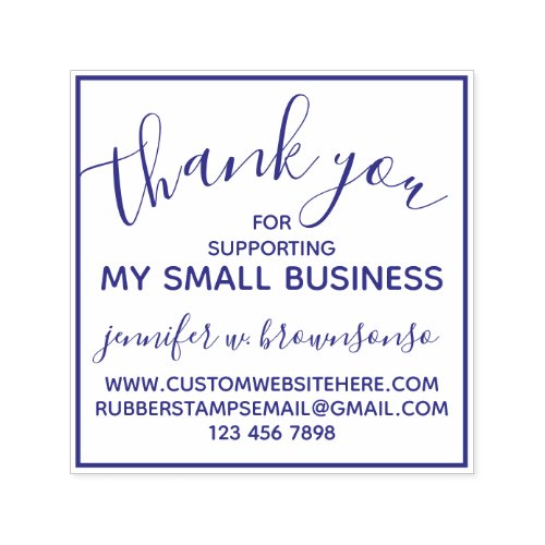Thank you for supporting small business logo self_inking stamp