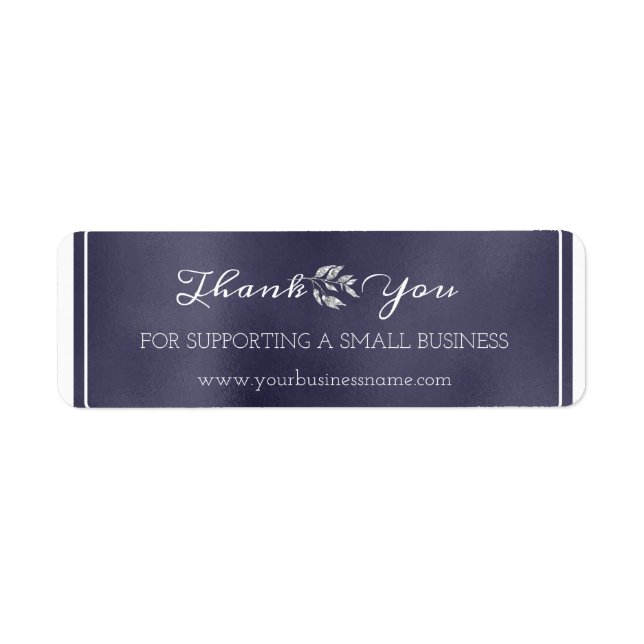 Thank You For Supporting Small Business Navy White Label (Front)
