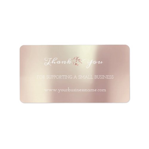 Thank You For Supporting Small Business Rose Pink Label