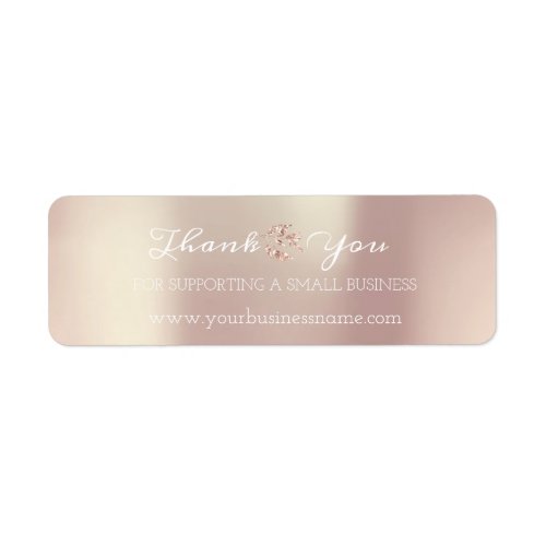 Thank You For Supporting Small Business Rose RSVP Label