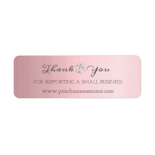 Thank You For Supporting Small Business Silver Pin Label