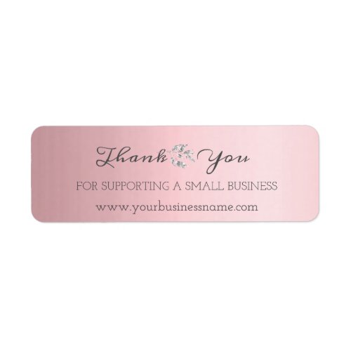 Thank You For Supporting Small Business Silver Pin Label