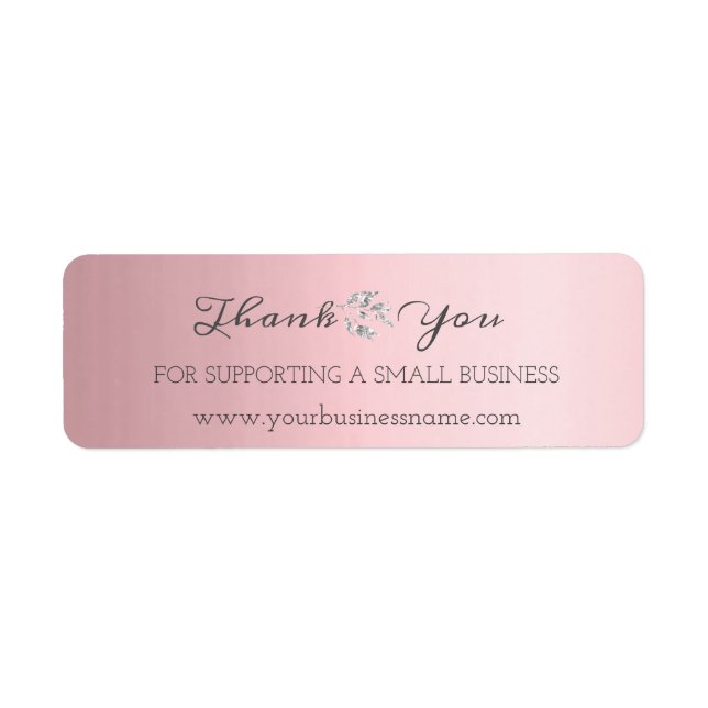 Thank You For Supporting Small Business Silver Pin Label (Front)