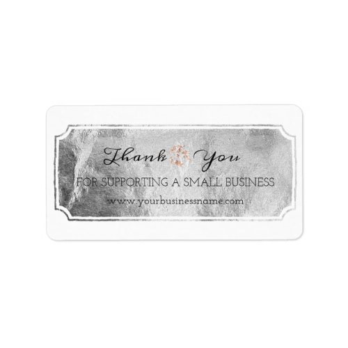 Thank You For Supporting Small Business Silver Whi Label