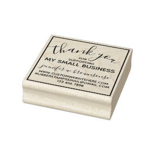 Thank you for supporting small business simple rubber stamp