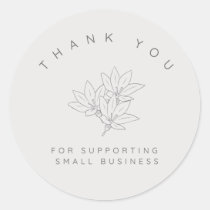 Thank you for your order stickers, flowers square sticker