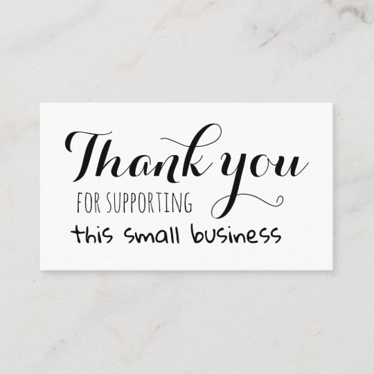 Thank you for supporting this small business appointment card | Zazzle.com