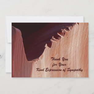 Thank You for Sympathy Abstract Canyon Note Card