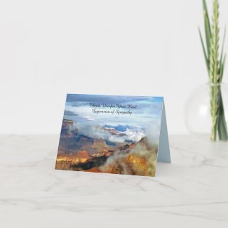 Thank You for Sympathy, Canyon Clouds Note Card