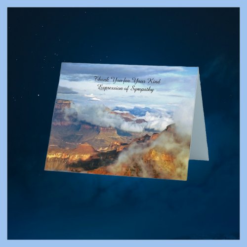 Thank You for Sympathy Canyon Clouds Note Card