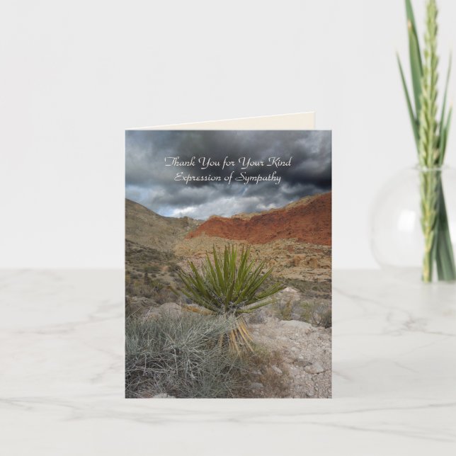 Thank You for Sympathy, Mountain Storm with Yucca Card (Front)