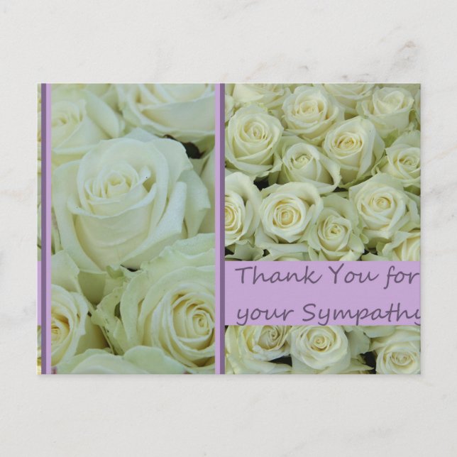 Thank you for Sympathy Postcard (Front)