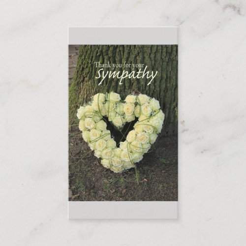 Thank you for Sympathy roses Enclosure Card