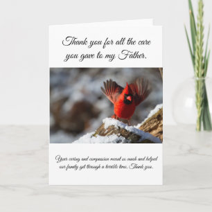 Thank You for Taking care of my Father Nurse Card