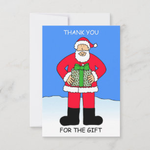Thank you for the Christmas Gift Cartoon Santa