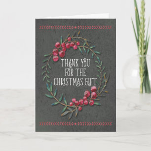 Thank You for the Christmas Gift Chalkboard Style