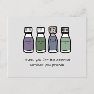 "Thank you for the essential services you provide" Postcard