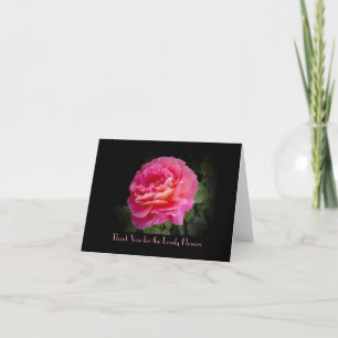 Thank You For the Flowers, A Perfect Pink Rose Card