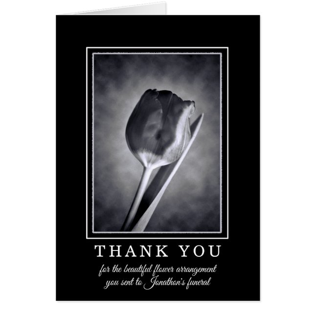 Thank You for the Flowers Funeral Service Tulip (Front)