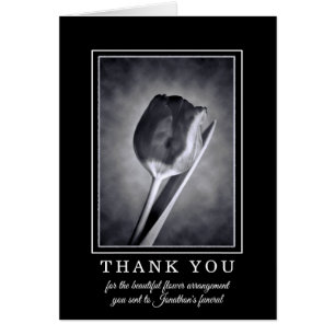 Thank You for the Flowers Funeral Service Tulip Cards
