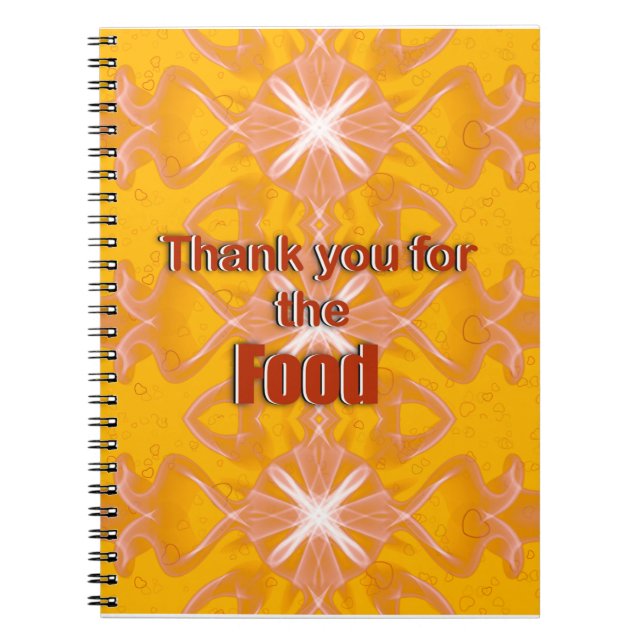 Thank you for the food notebook (Front)