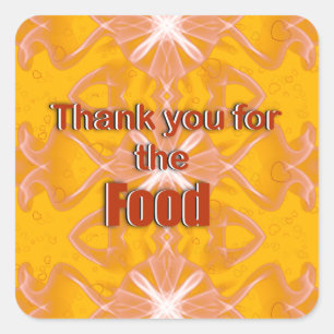Thank you for the food square sticker