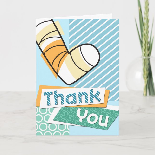 Thank You for the Get Well Gift - Leg in Cast Card (Front)