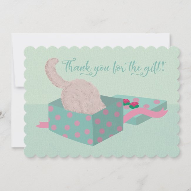 Thank You for the Gift Cute Cat in Gift Box