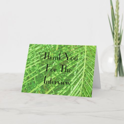 Thank You For The Interview Card