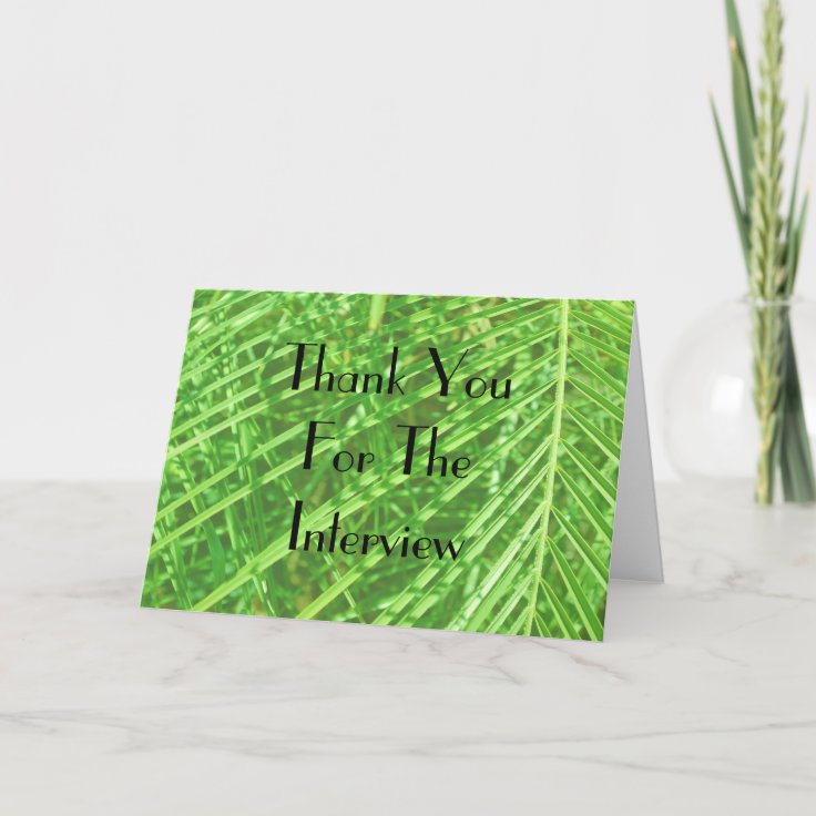 Thank You For The Interview Card | Zazzle