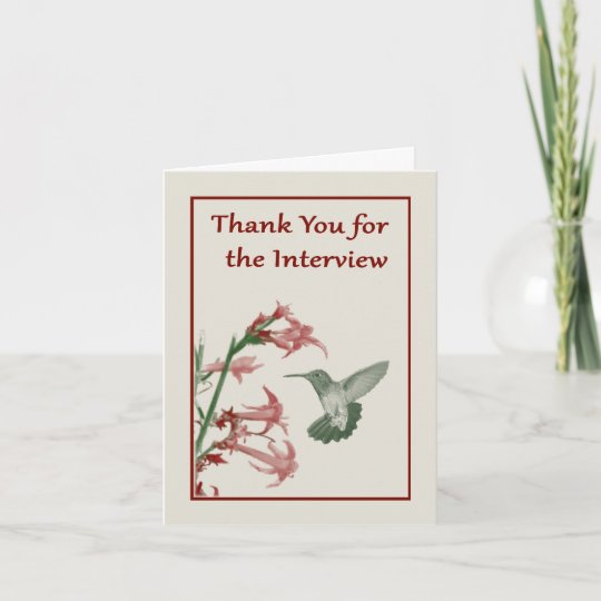 Thank You for the Interview note card | Zazzle.com