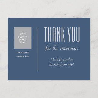 Thank you for the interview with custom photo postcard