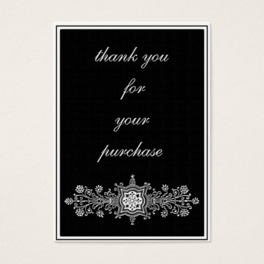 Thank you for the purchase -black (Front)