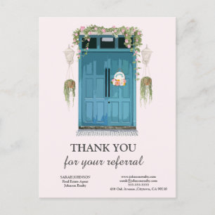 Thank You For The Referral Real Estate Postcard